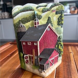 LIFE SYMBOLS Barn Scene Casket Ornament Accessory Funeral Memorial, Batesville